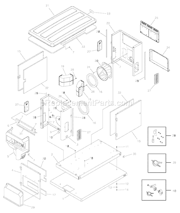 Page C Diagram and Parts List for 040302-0  Briggs and Stratton Generator
